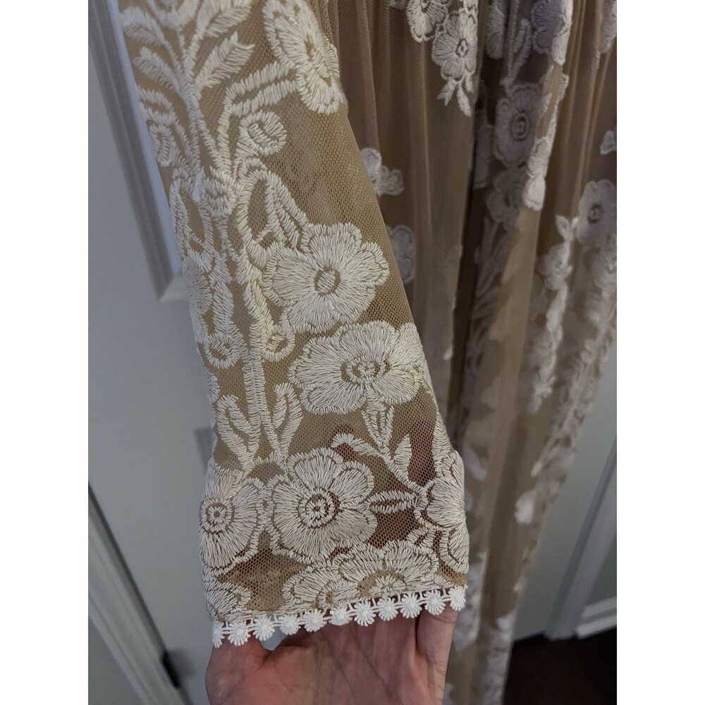 NWT For Love & Lemons Free People Temecula Embroidered Maxi Dress Size Medium - Picture 9 of 16